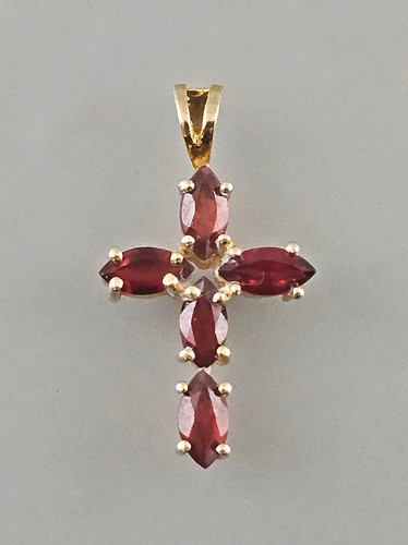 Granat anhänger kreuz - granat-anhänger,