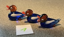 3 Enten handgefertigt an der Lampe aus Lauschaer Glas ca. 1985