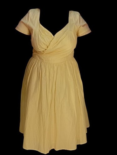 Women dress yellow silk - yellow, 44