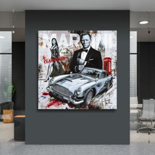 James Bond Leinwandbild Pop