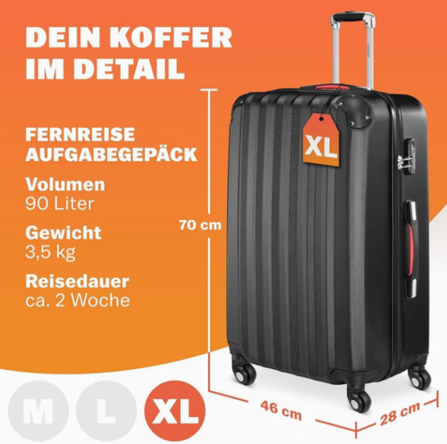 Hartschalenkoffer 70cm abs - hartschalenkoffer,