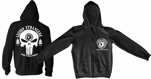 Legion etrangere skull zipper - legion,