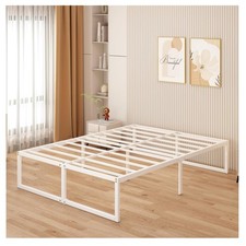 Metallbett 120x200cm Weiß mit