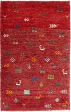 Perser Gabbeh Teppich Rot