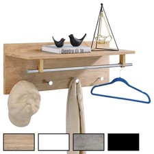 Wandgarderobe Flur Garderobe mit Kleiderhaken Hutablage Kleiderstange Diele