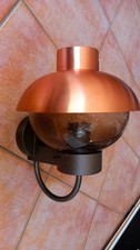 Leuchte, Lampe, Hoffmeister, Schaumglas, echtes Kupferdach, retro, Zustand gut!