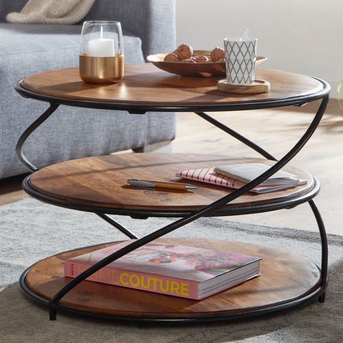 Couchtisch finebuy massivholz - couchtisch,