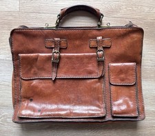 The Bridge Aktentasche Leder Kastanienbraun orig.  ital.  Businesstasche Vintage