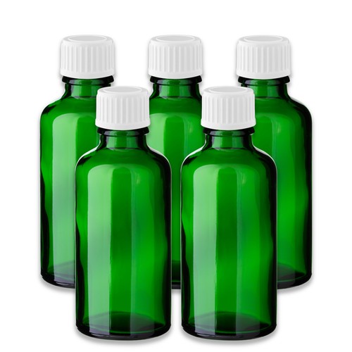 Grüne glasflasche ml - 5x,