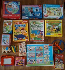 Spielesammlung Brettspiele Kinder Puzzle Lotti Karotti Obstgärtchen Fühlzwerge 