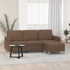 3-Sitzer-Sofa mit Fußhocker