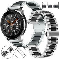 Uhrenarmband Edelstahl Metall Armband 20mm 22mm Universell Band Silber+Schwarz