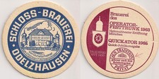 Schloss-Brauerei Odelzhausen - alter Bierdeckel "Operator 1963 Quickator 1966"