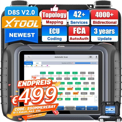 Xtool d8s profi kfz obd2 - profi,