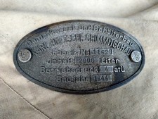 Schild Werbung Dampfkessel Maschinenbau Crimmitschau 1944 alt Fabrik Industrie 