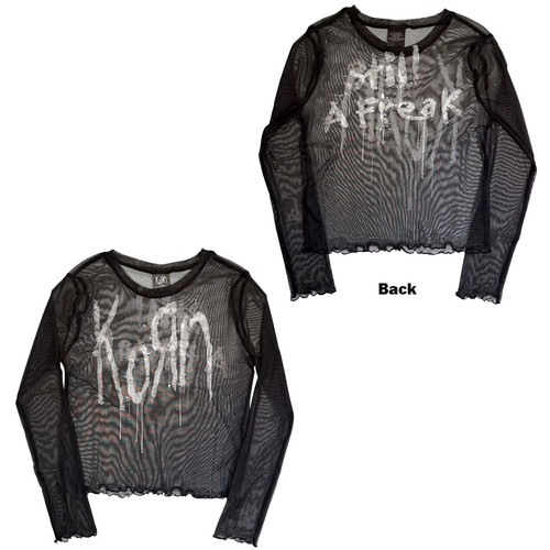 Korn damen langarm mesh - mesh, crop