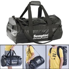 Semptec 2in1-Rucksack-Reisetasche aus reißfester Lkw-Plane, 65 l