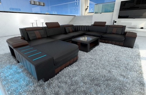 Couch wohnlandschaft leder - couch,
