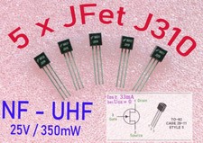 5 pcs  J310  N-Kanal  JFET 25V