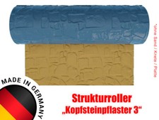 Strukturwalze Walze Roller "Kopfsteinpflaster 3" Modellbau in 1:87 1:72 1:35