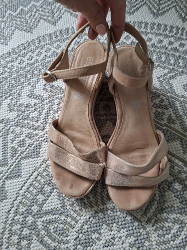 Keil sandaletten leder - keil,