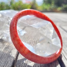 🟥 Hühnerblut-Jade Armreif