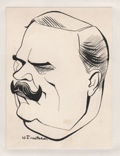 Eduard von Winterstein Film cinema Schauspieler Portrait Zeichnung Trautschold