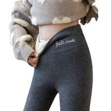 Thermo Fleece Leggings für Damen Winter warm gefüttert Yoga Hose  dicke Leggins