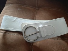 breiter Gürtel  weiss, Kunstleder