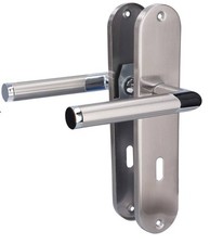 Türbeschlag Langschild, Edelstahl satiniert