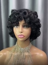 Omotola Fringe In Egg Curly Style