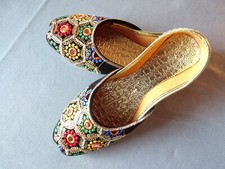 afghan/indisch Kinderschuhe, Kapoi/Khussa,Pailletten gestickt, neu, Gr.13,