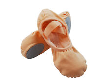 Ballettschuhe Ballettschläppchen Gymnastikschuhe mit Ledersohle rosa gr. 26-43 