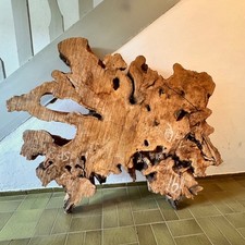 Unikat massive Olivenholz-Wurzelplatte Tischplatte Dekor  Drechselholz Möbelbau