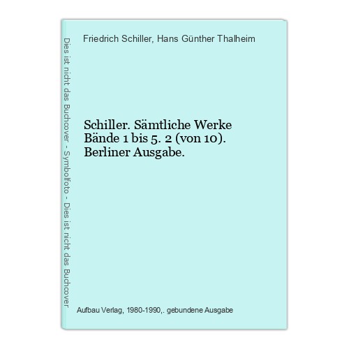 Schiller sämtliche werke - sämtliche,