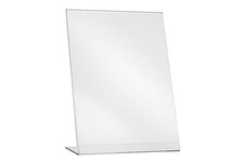 Acryl L-Ständer DIN lang, A5, A4, Flyer-Aufsteller, Prospeksthalter,Info-Ständer