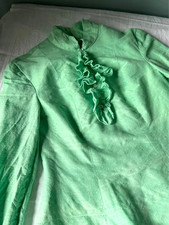 Antik historisch französisch XS S 34 36 Bluse Wildseide Seide Vintage