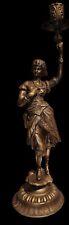 alt antik messing  Bronze Kerzenständ Messing Vintage Lady Kerze Halter Apsara 