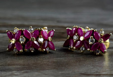 Ohrringe Silber 925 Rubin pink gold - elegant funkelnd & zeitlos schön