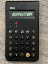 BRAUN Taschenrechner / Calculator mit Etui Typ: 4776 - Dieter Rams 80er Jahre