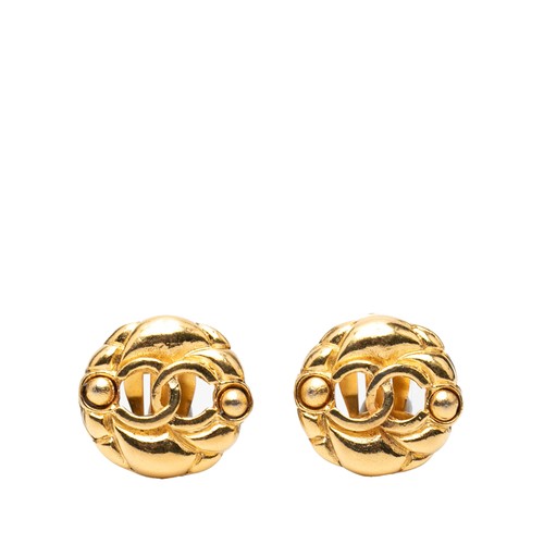 Chanel gold plated round - gold,