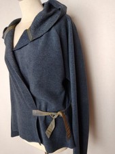 Weiche Fleecejacke grau Wickeljacke von Henriette Steffensen Copenhagen in Gr.XL