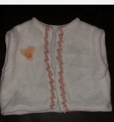 Puppenmode baby strick weste - strick,