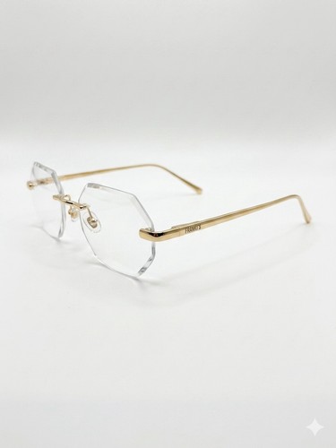 Randlose herrenbrille gold - randlose,