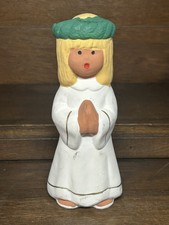 Lucia Figur 70er Jahre Schwedische Tradition Vintage Handbemalt