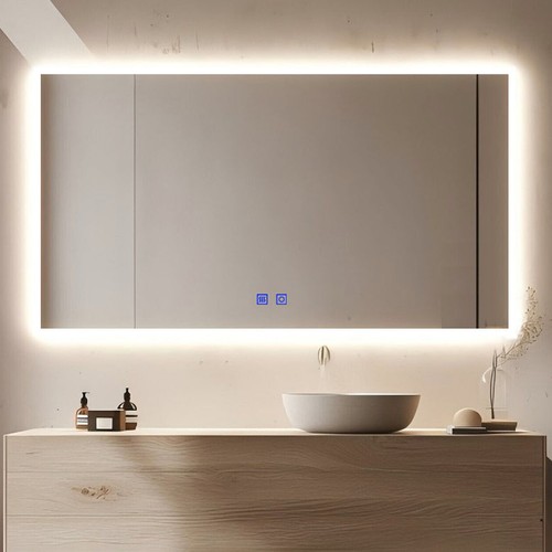 Large badspiegel mit led - large,