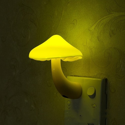 Led gelb pilze nachtlicht mit - gelb,
