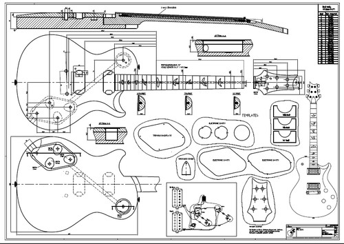 Gitarrenbau zeichnung - gitarrenbau,