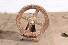 große alte Umlenkrolle massiv Rolle Flaschenzug DEKO Vintage