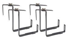 Balkonkastenhalter 2x 2er-Set grau Blumenkastenhalter Balkonkastenhalterung 